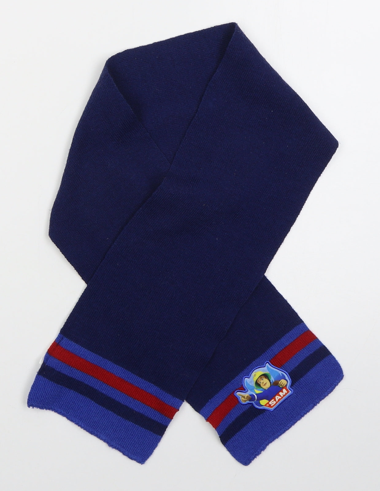 Prism Art Boys Blue Colourblock Acrylic Rectangle Scarf Scarf One Size - Fireman Sam
