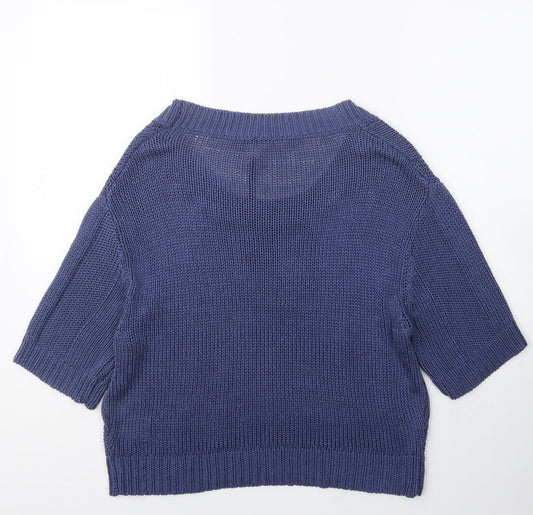 Womens UK Size L Fashion Union Blue Pullover Jumper