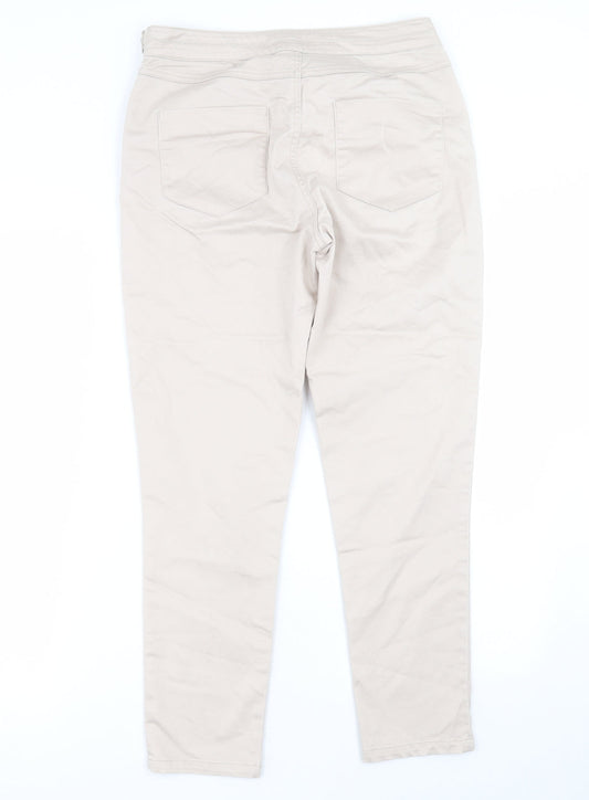 Womens UK Size 10 Wallis Regular Fit Jegging Beige Trousers