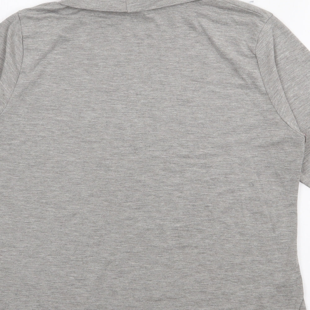 Boohoo Womens Grey High Neck Polyester Pullover Jumper Size 14