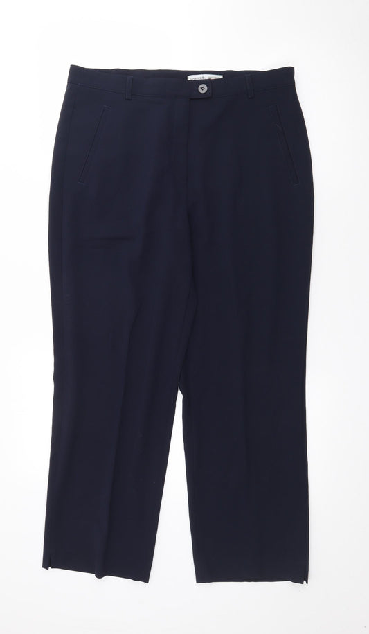 Womens UK Size 34 in GARDEUR Regular Fit Blue Trousers