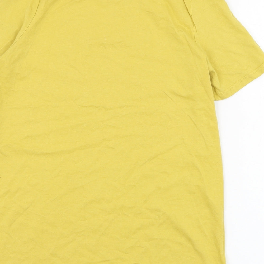 Womens UK Size 6 River Island Yellow Basic T-Shirt