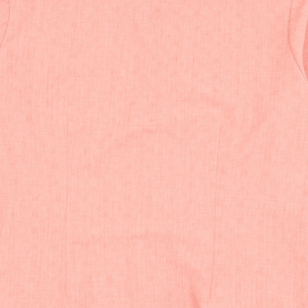 Womens UK Size 16 Bonmarché Pink Basic Button-Up