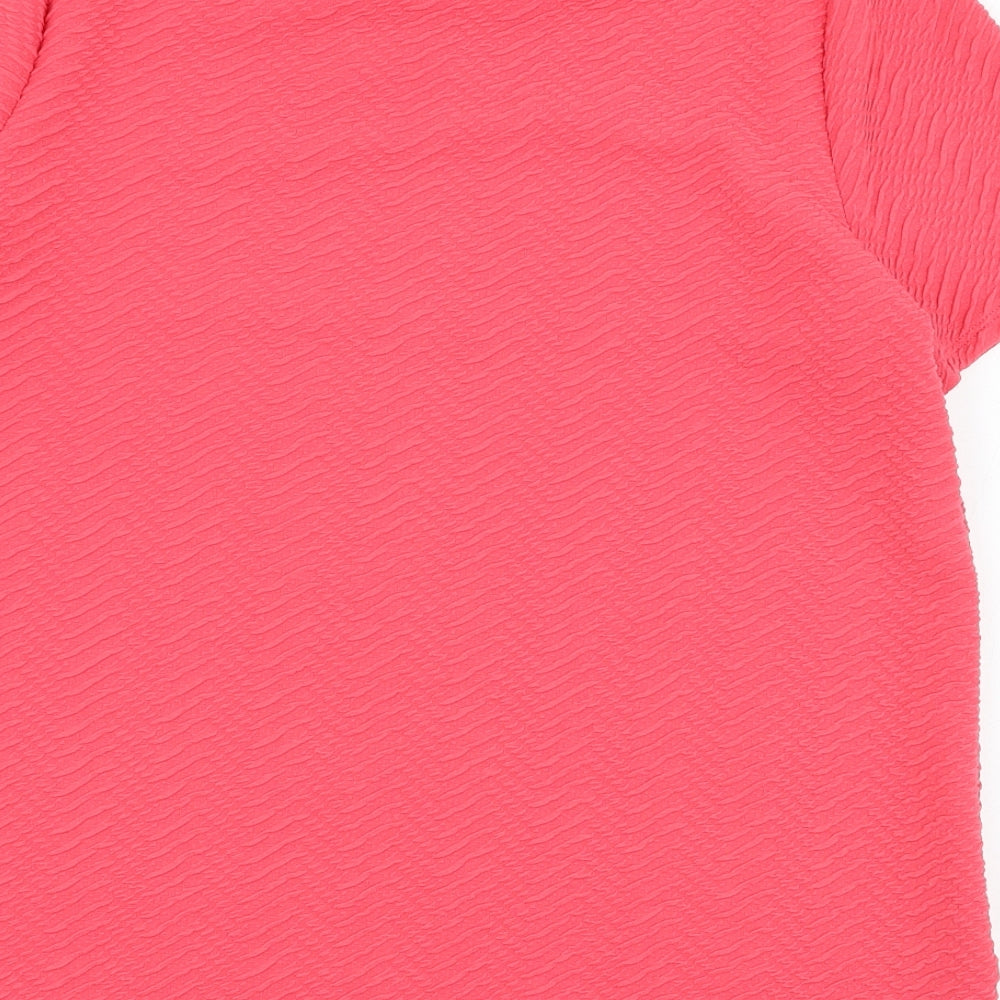Womens UK Size 14 Marks and Spencer Pink Basic T-Shirt