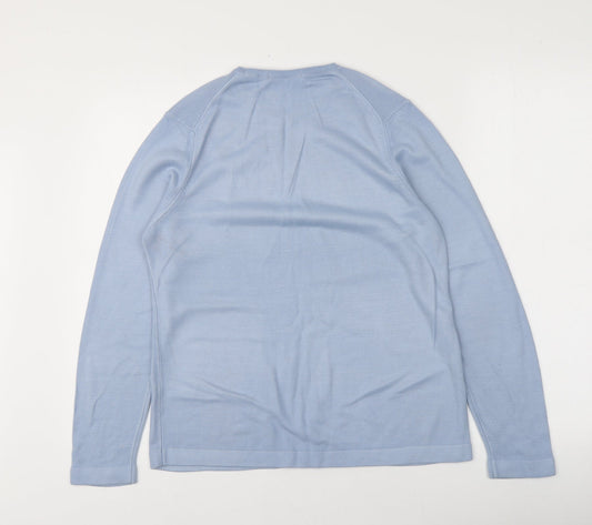 Womens UK Size 12 M&S Blue Pullover Jumper