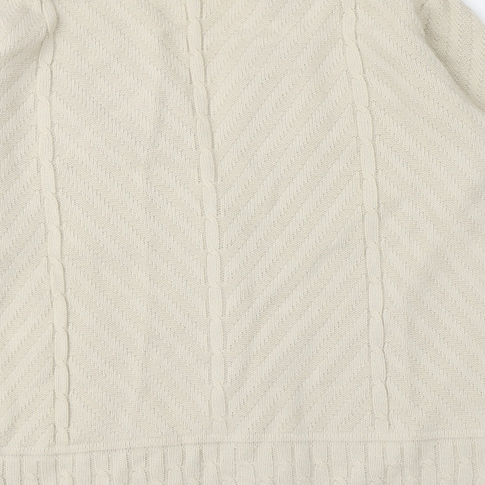Womens UK Size 10 Berkertex Beige Cardigan Jumper