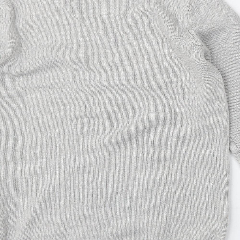 F&F Womens Grey Round Neck Polyester Pullover Jumper Size 6