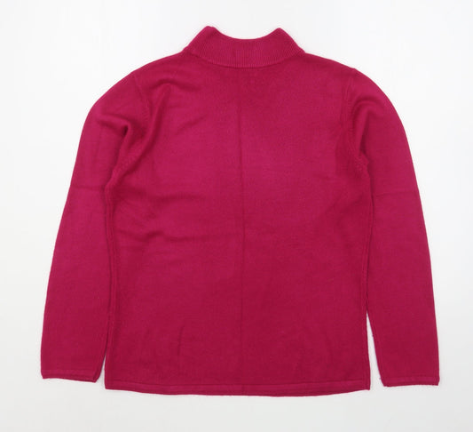 Womens UK Size S Bm Collection Pink Pullover Jumper