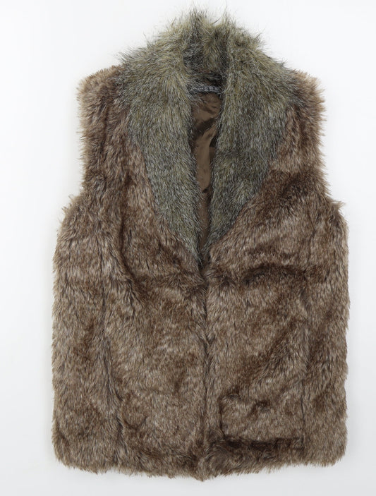 Womens UK Size 8 Atmosphere Brown Gilet