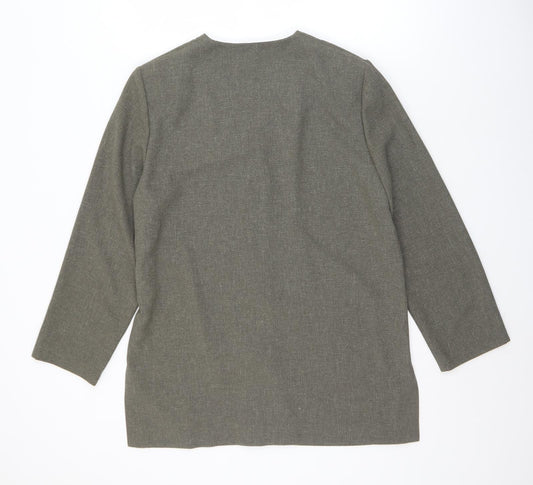 Alex & Co Womens Grey Jacket Size 14 Button