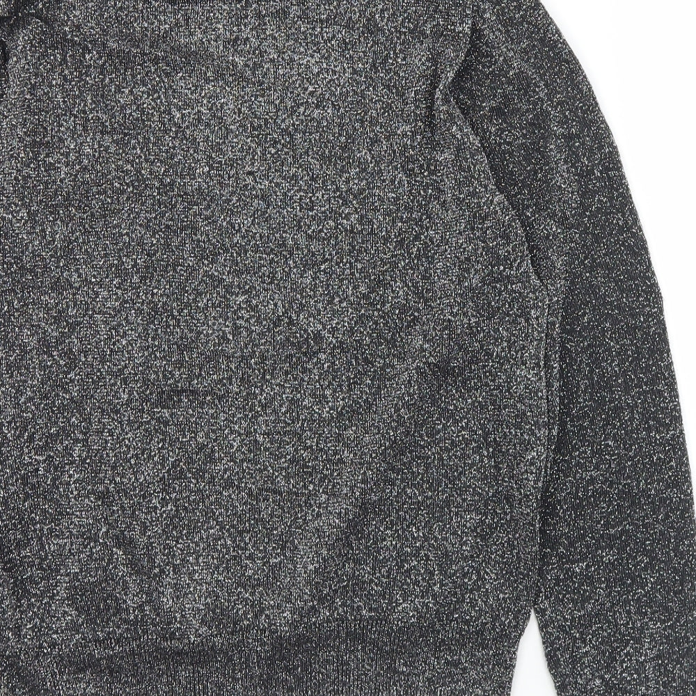 Atmophere Womens Silver Crew Neck Viscose Full Zip Jumper Size 12