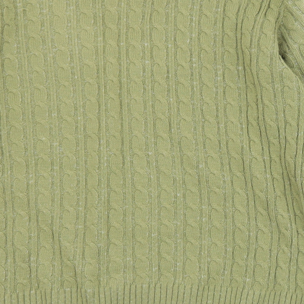 Womens UK Size L CHIC Green Pullover Jumper