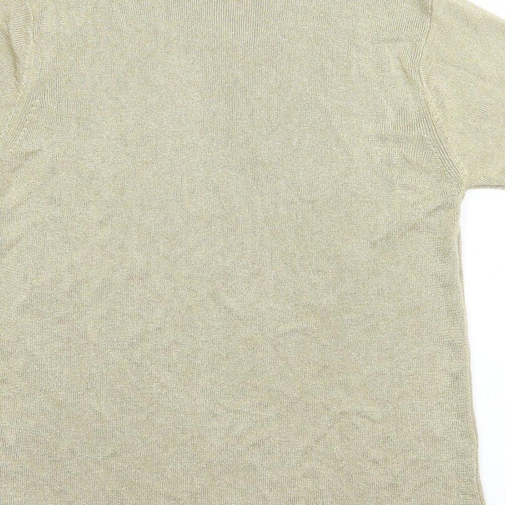 Womens UK Size 14 St Bernard Gold Basic T-Shirt