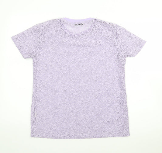 Atmosphere Womens Purple Crew Neck Polyester Pullover Jumper Size 12