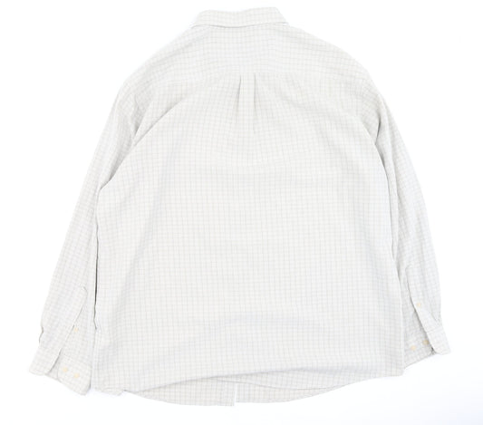 Arnold Palmer Mens Beige Plaid Polyester Polo Size 2XL Collared