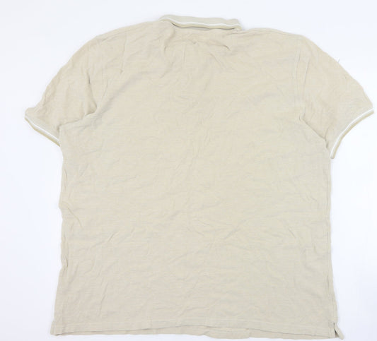Dunnes Womens Beige 100% Cotton Basic Polo Size XL Collared