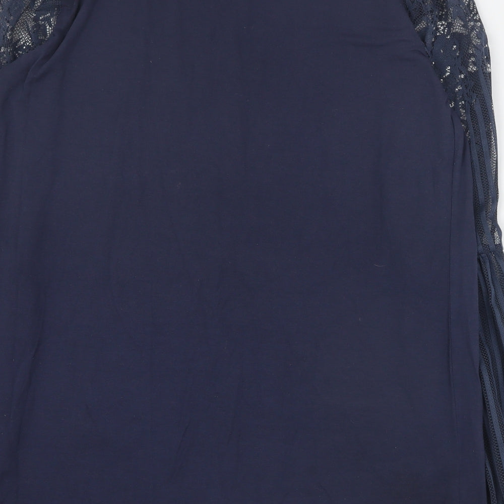 Womens UK Size M Body Flirt Blue Basic T-Shirt