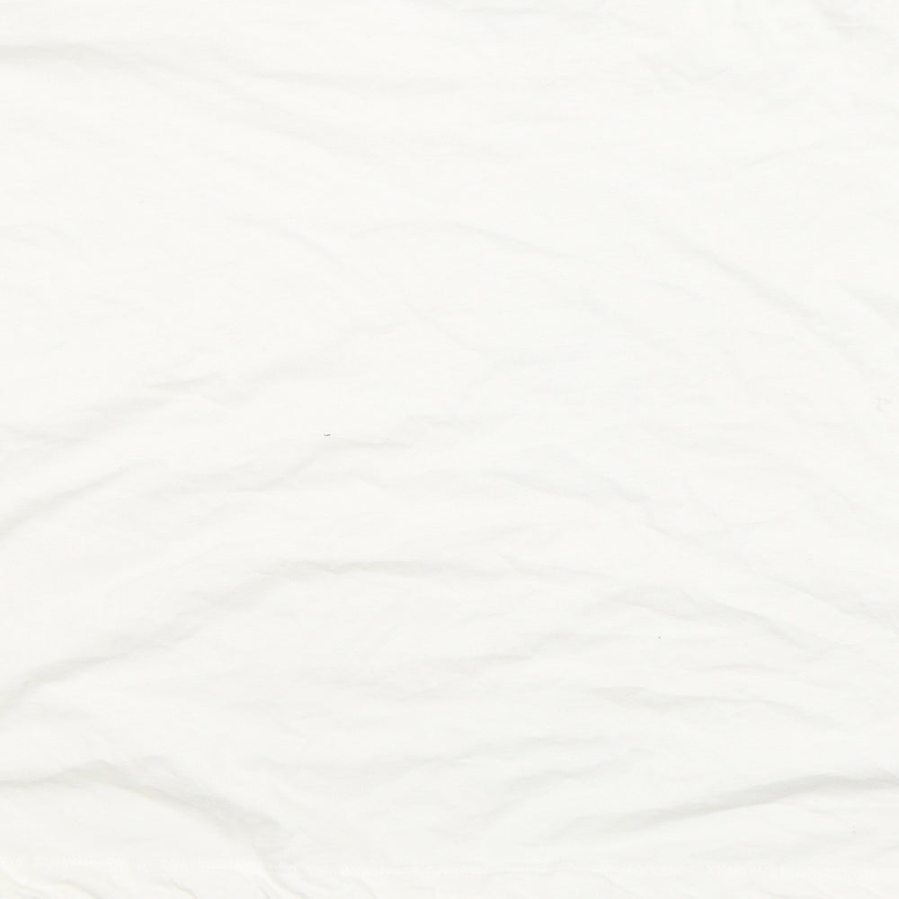 Primark Womens White Cotton Basic T-Shirt Size 14 Round Neck