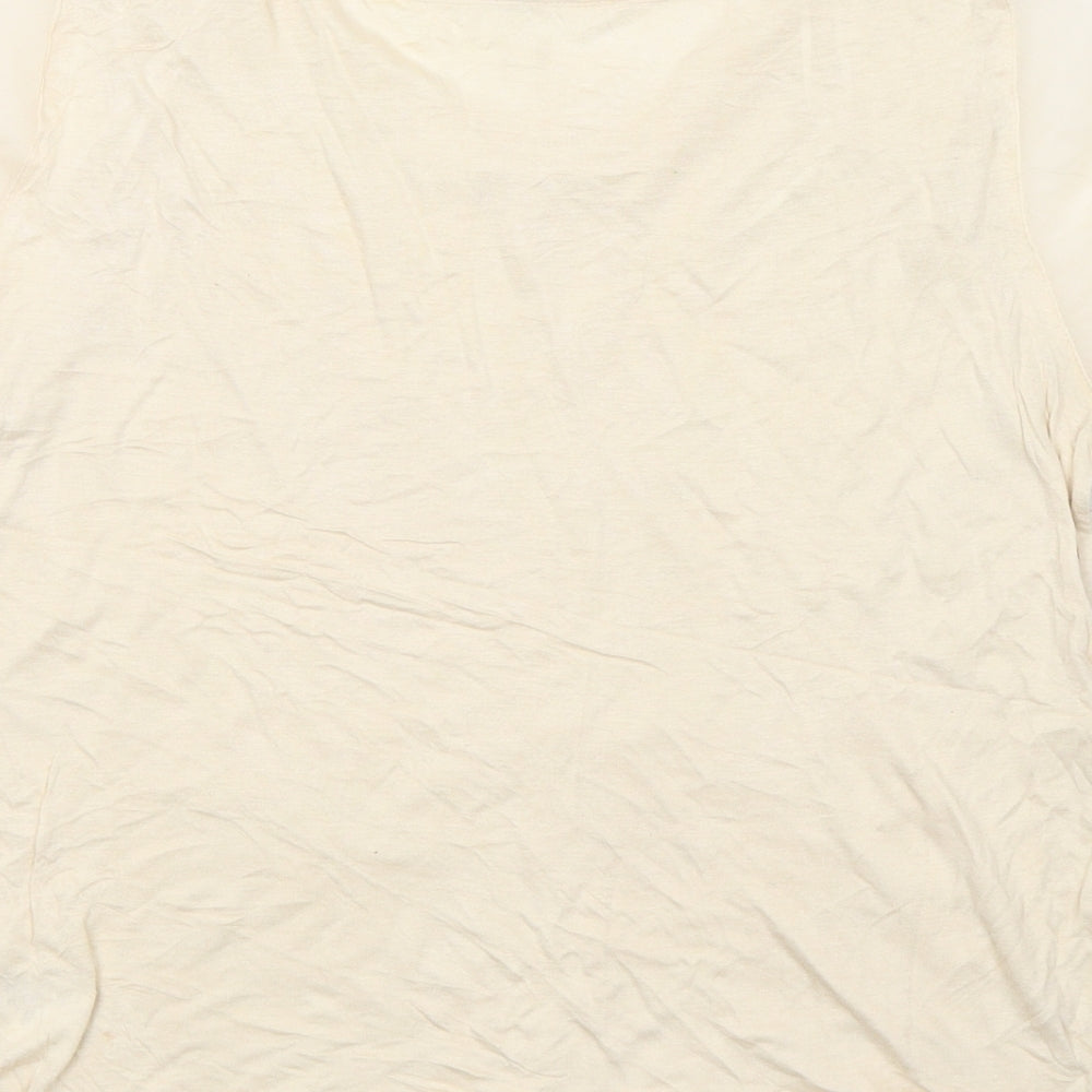 Womens UK Size XS H&M Beige Basic T-Shirt