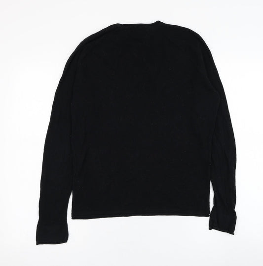 Bershka Womens Black  Cotton Pullover Sweatshirt Size S  Pullover