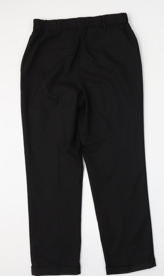 Womens UK Size 10 NEXT Regular Fit Black Trousers