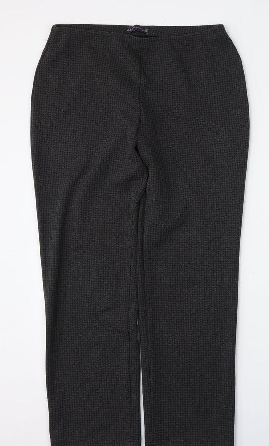 Womens UK Size 12 Marks and Spencer Regular Fit Grey Trousers