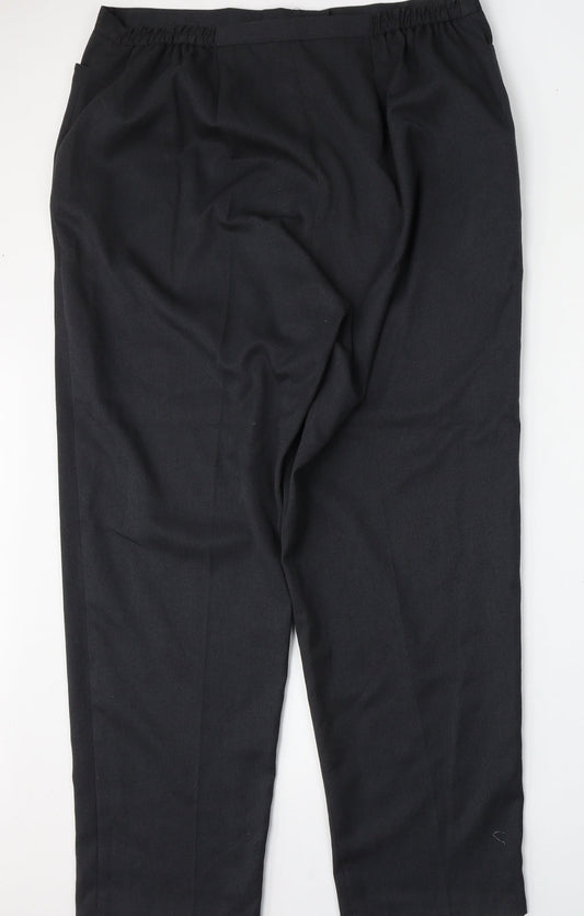 essence Womens Grey Polyester Trousers Size 20 L32 in Regular