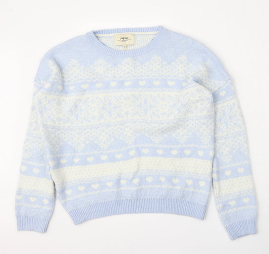 Womens UK Size S Matalan Blue Pullover Jumper