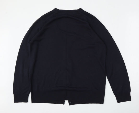 Womens UK Size M Preworn Blue Cardigan Jumper
