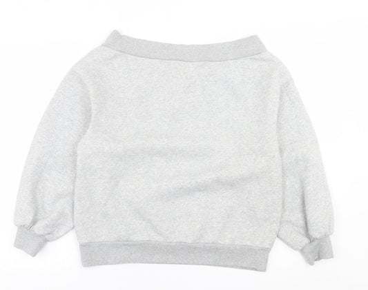 H&M Womens Grey Cotton Pullover Sweatshirt Size L Pullover