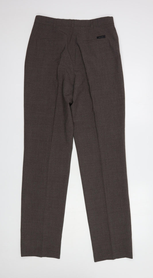 Womens UK Size 14 Gerry Weber Regular Fit Dress Pants Brown Trousers