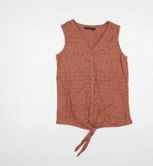 Womens UK Size XS Dunnes Stores Brown Basic Blouse