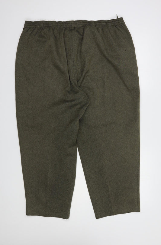 Bonmarché Womens Green Polyester Dress Pants Trousers Size 20 L27 in Regular