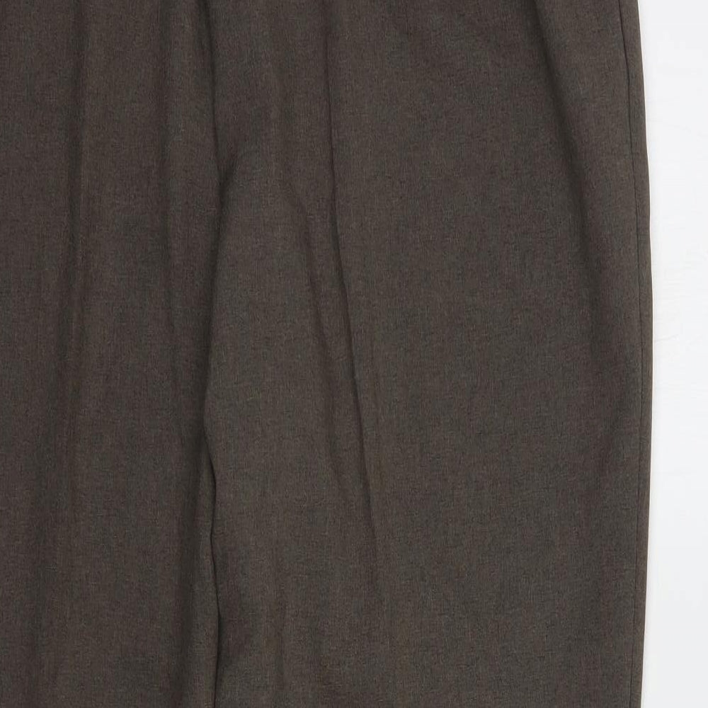 Bonmarché Womens Brown Polyester Dress Pants Trousers Size 20 L28 in Regular