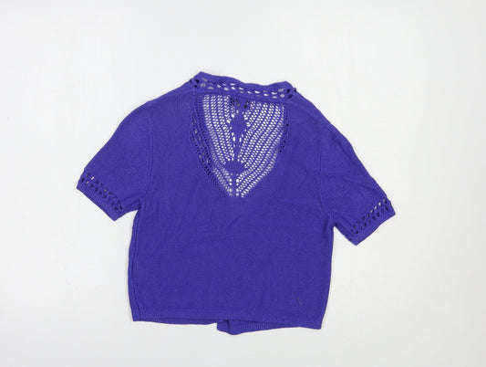 Womens UK Size 10 Per Una Purple Shrug Jumper