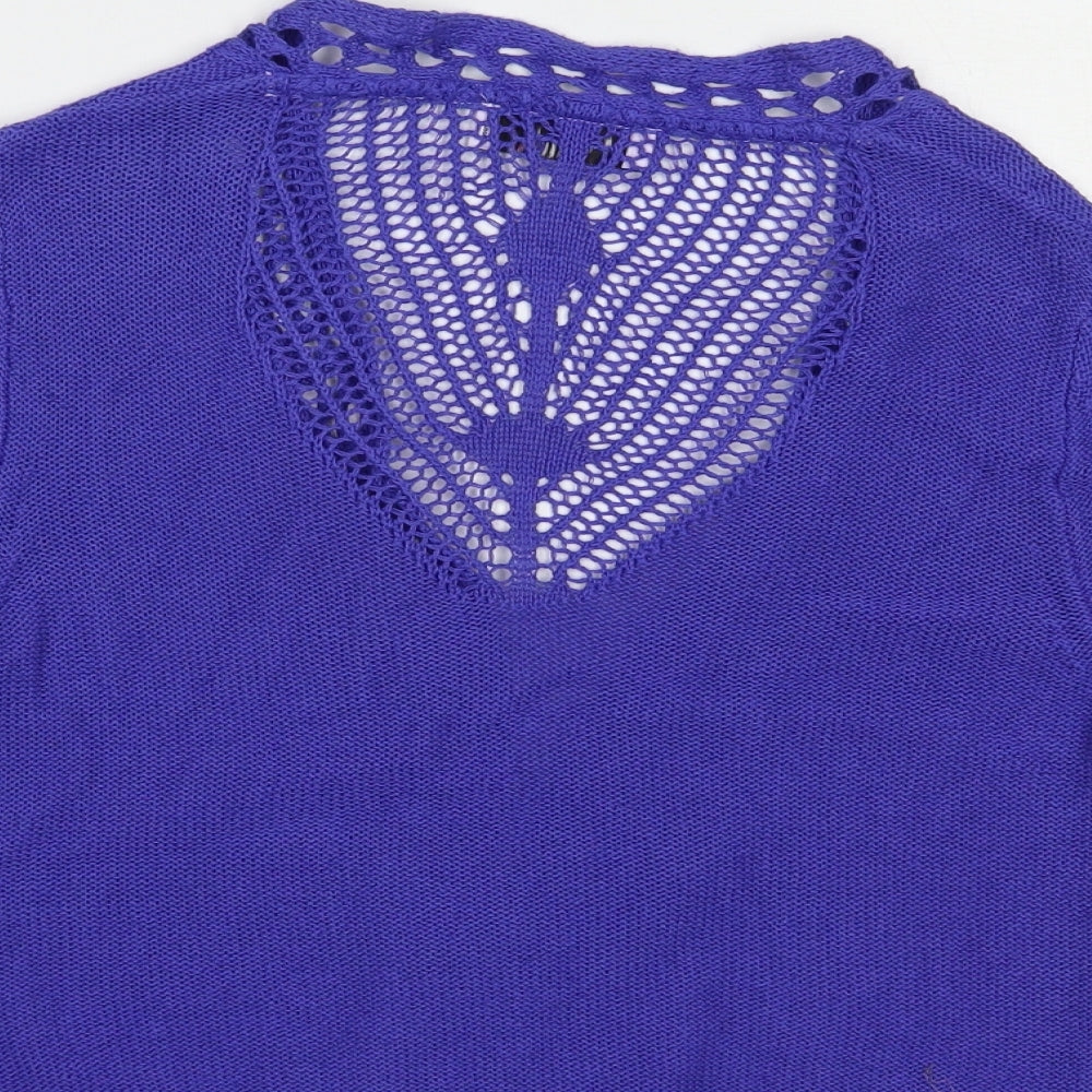 Womens UK Size 10 Per Una Purple Shrug Jumper