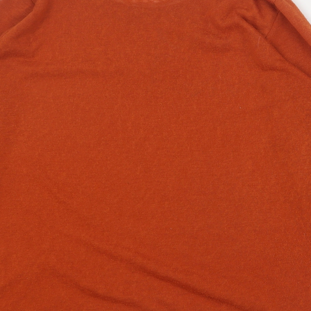 Womens UK Size M Isle Orange Pullover Jumper
