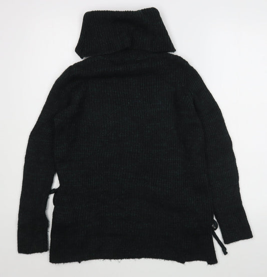 Matalan Womens Green Roll Neck Acrylic Pullover Jumper Size S