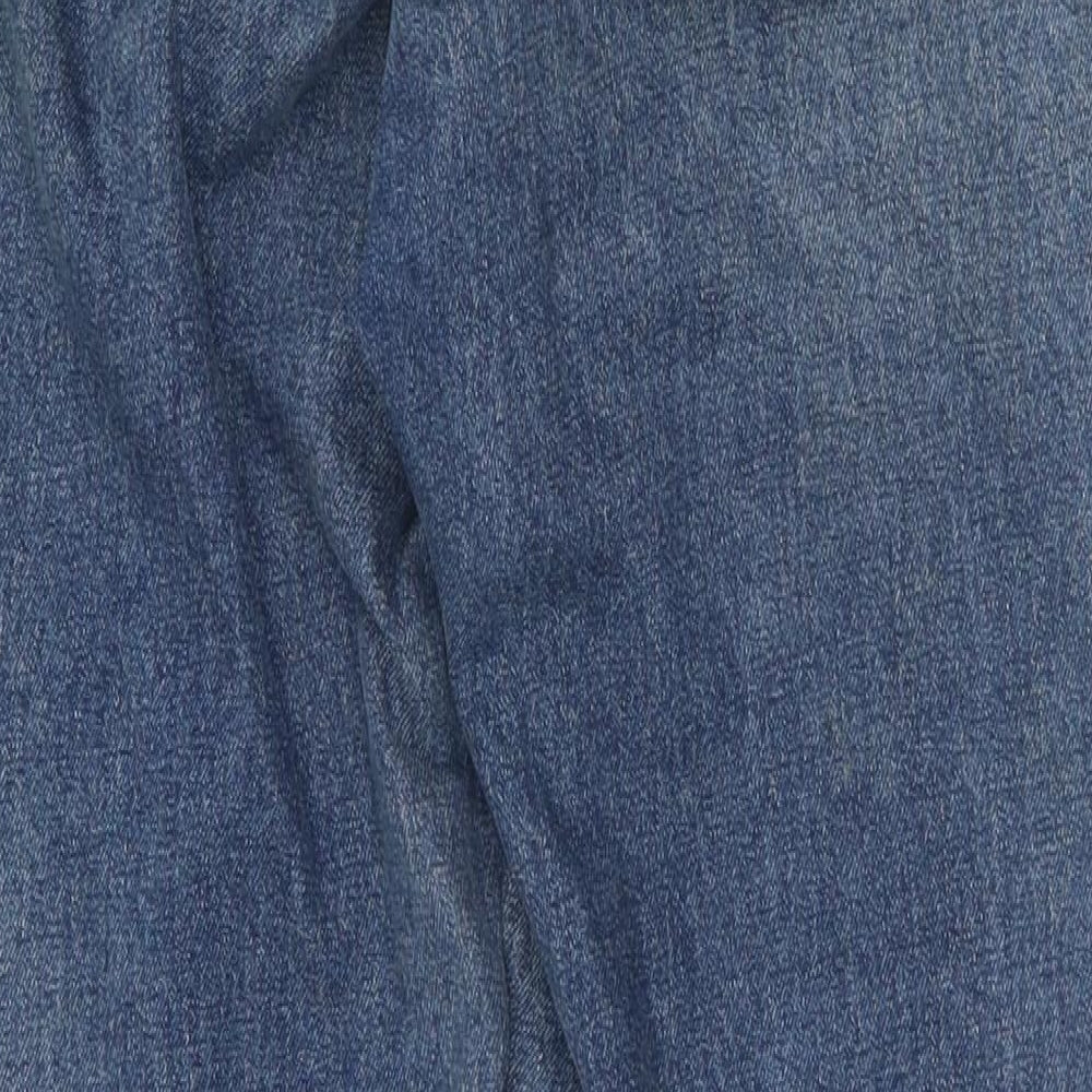 Topshop Womens Blue Polyester Mom Jeans Size 25 L29 in Regular Zip