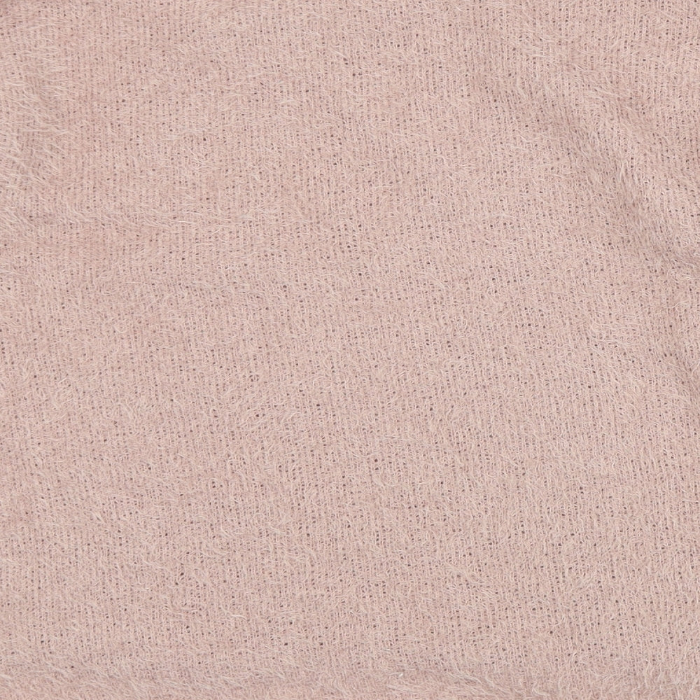 Primark Womens Pink Crew Neck Polyester Pullover Jumper Size 6 - 6/8