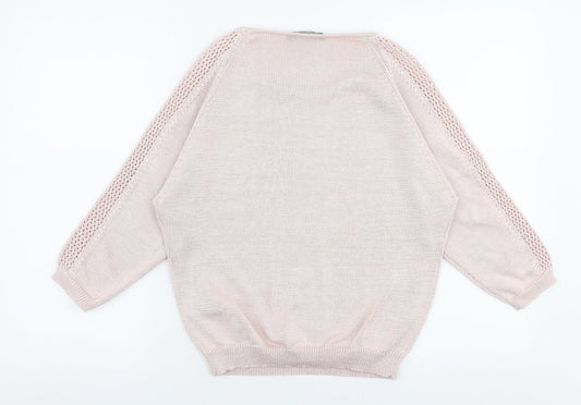 Womens UK Size 10 Marks and Spencer Pink Pullover Jumper