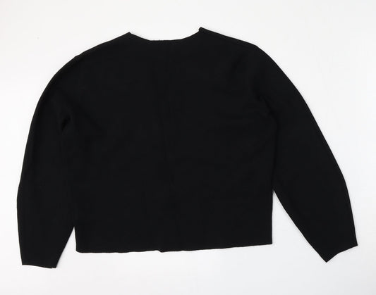 H&M Womens Black Viscose Pullover Sweatshirt Size M