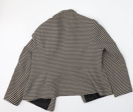 Debenhams Womens Multicoloured Striped Polyester Jacket Blazer Size 18