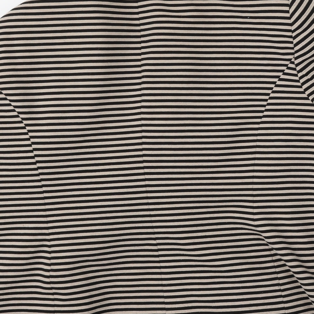 Debenhams Womens Multicoloured Striped Polyester Jacket Blazer Size 18