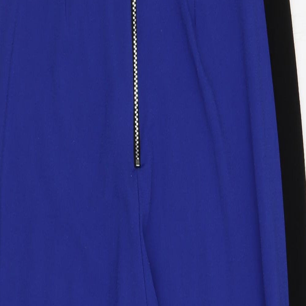 Missguided Womens Blue Polyester Trousers Outfit/Set Size 10 Zip