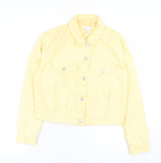Womens UK Size 8 Topshop Yellow Jacket
