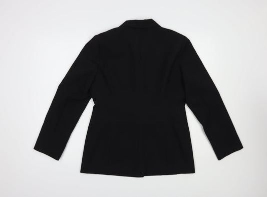 New Look Womens Black Jacket Blazer Size 12 Button