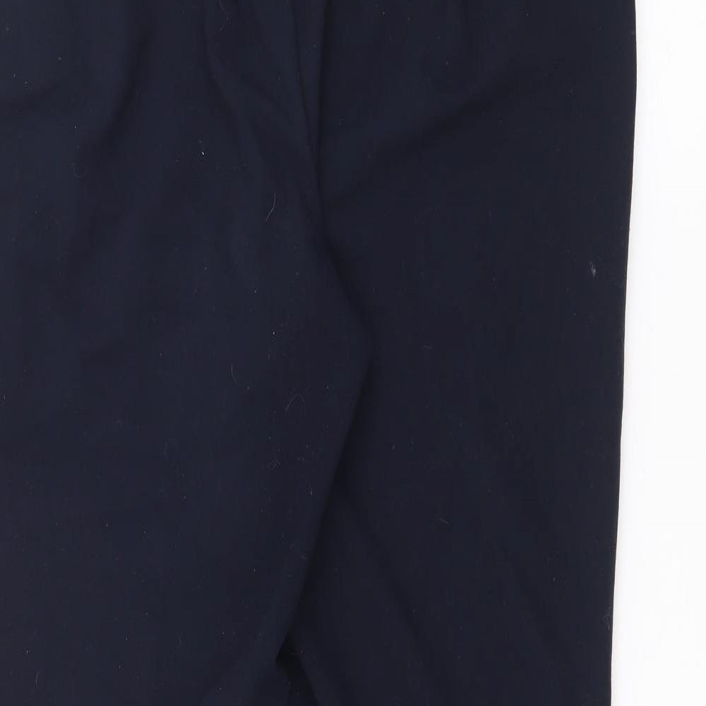 Classic Womens Blue Polyester Trousers Size 12 L29 in Regular