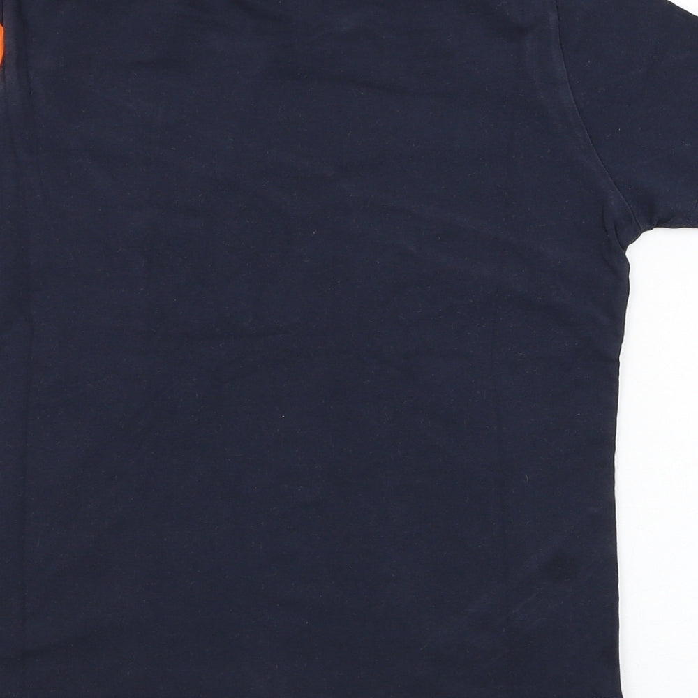 SheIn Boys Blue Cotton Basic T-Shirt Size 9-10 Years Round Neck Pullover