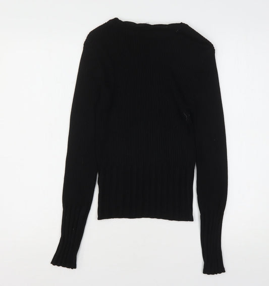 Womens UK Size S Topshop Black Pullover Jumper